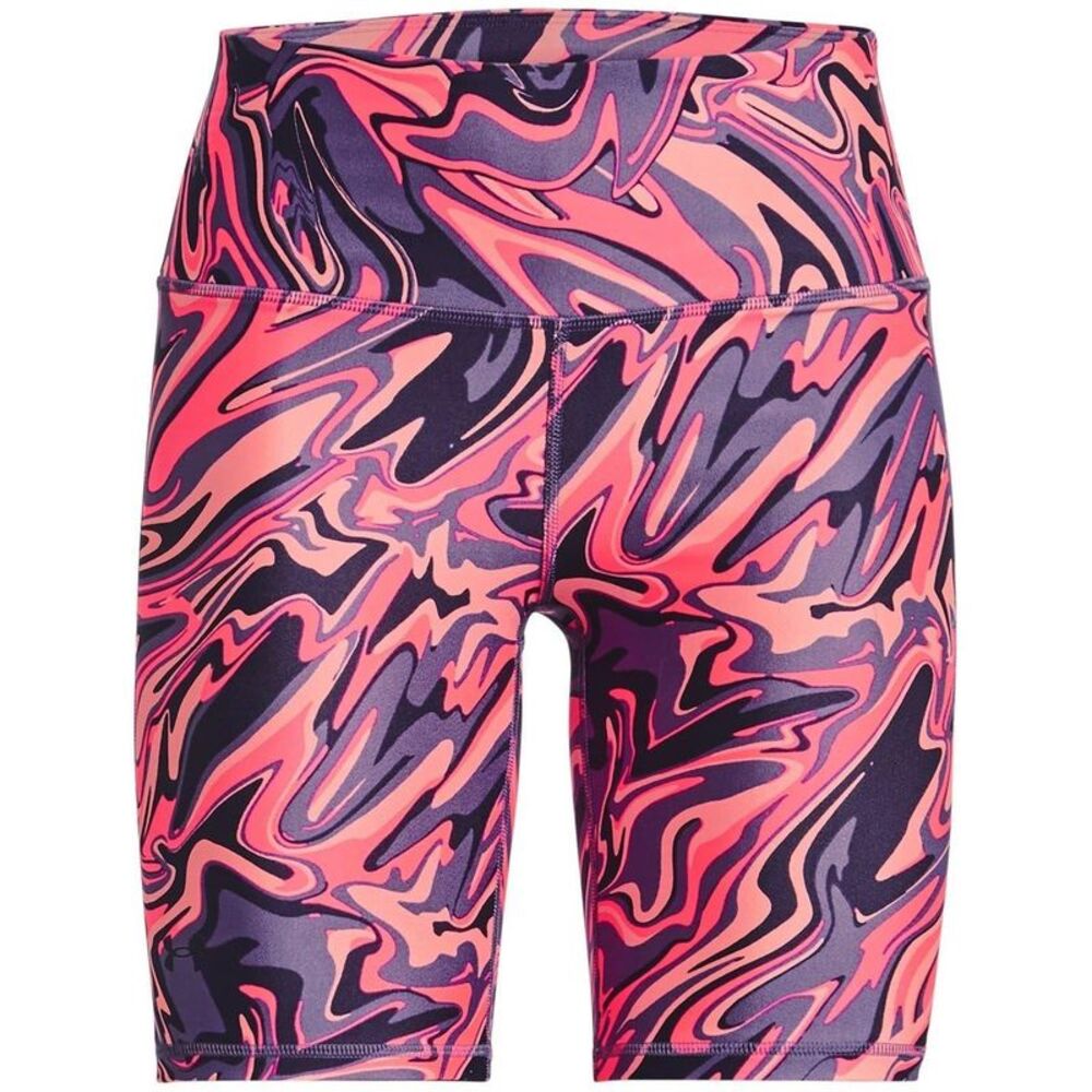 Under Armour Womens/Ladies HeatGear Abstract Marble Cycling Shorts / Pink